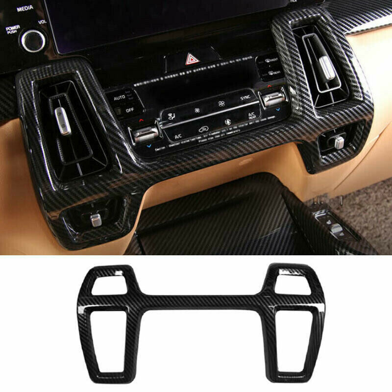 for Kia Sorento 21-23 Carbon Fiber Center Console Air Vent Outlet Panel Trim 1P