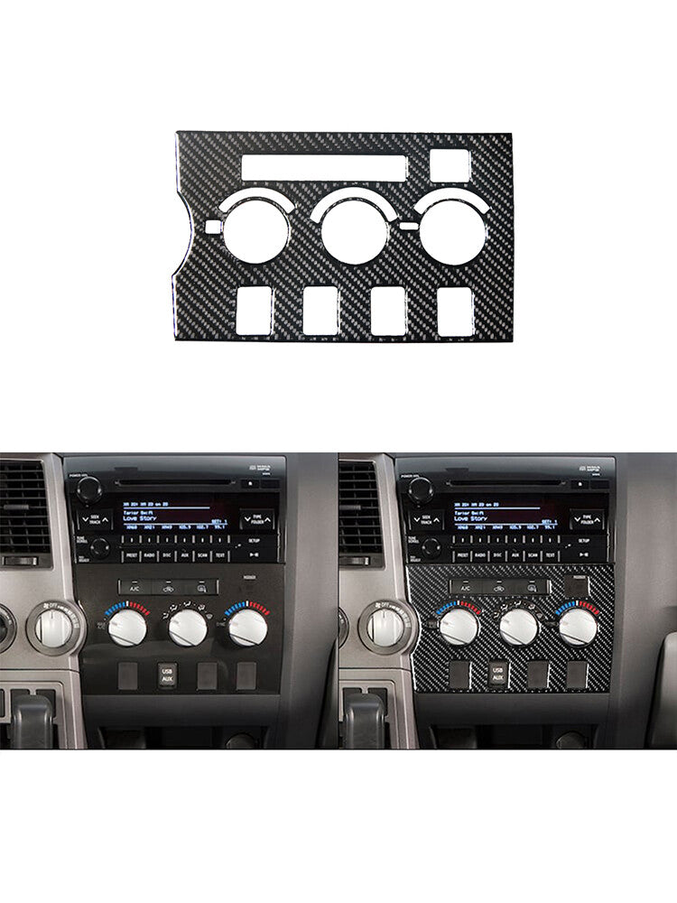 Central A/C Control Panel Type B Trim Carbon Fiber for Toyota Tundra 2007-2013