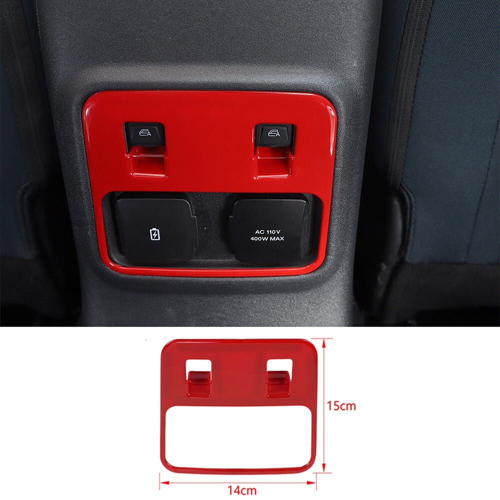 Red ABS Rear Window Switch Button Panel Trim for Ford Bronco 2021-23 Accessories