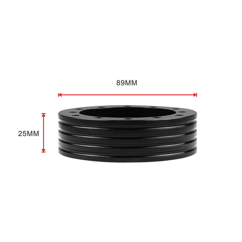 Black 1 Steering Wheel Hub Adapter Spacer 6 Hole To Fit Grant APC 3 Hole