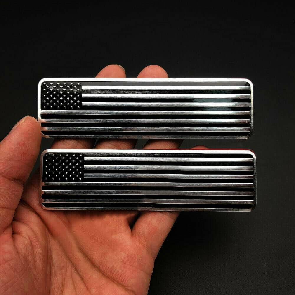 Car Flag Decal 3D Metal American Flag Sticker Body Emblem Left Right Stickers