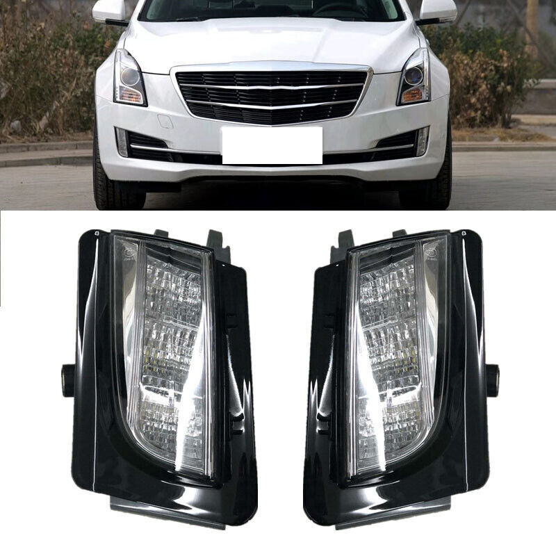 1 Pair Front Fog Light Daytime Running Lights Lamps for Cadillac ATSL 2013-2019