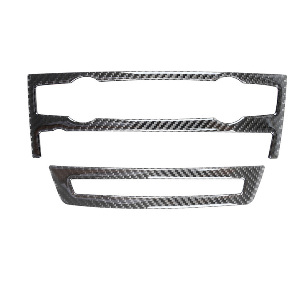 Carbon Fiber Central Radio CD Control Cover Trim for BMW X5 E70 X6 E71 2011-2013