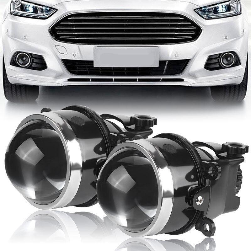 2PC 3.0 Fog Light HID Bi-Xenon Projector Lens Hi/Lo H11 LED Retrofit For