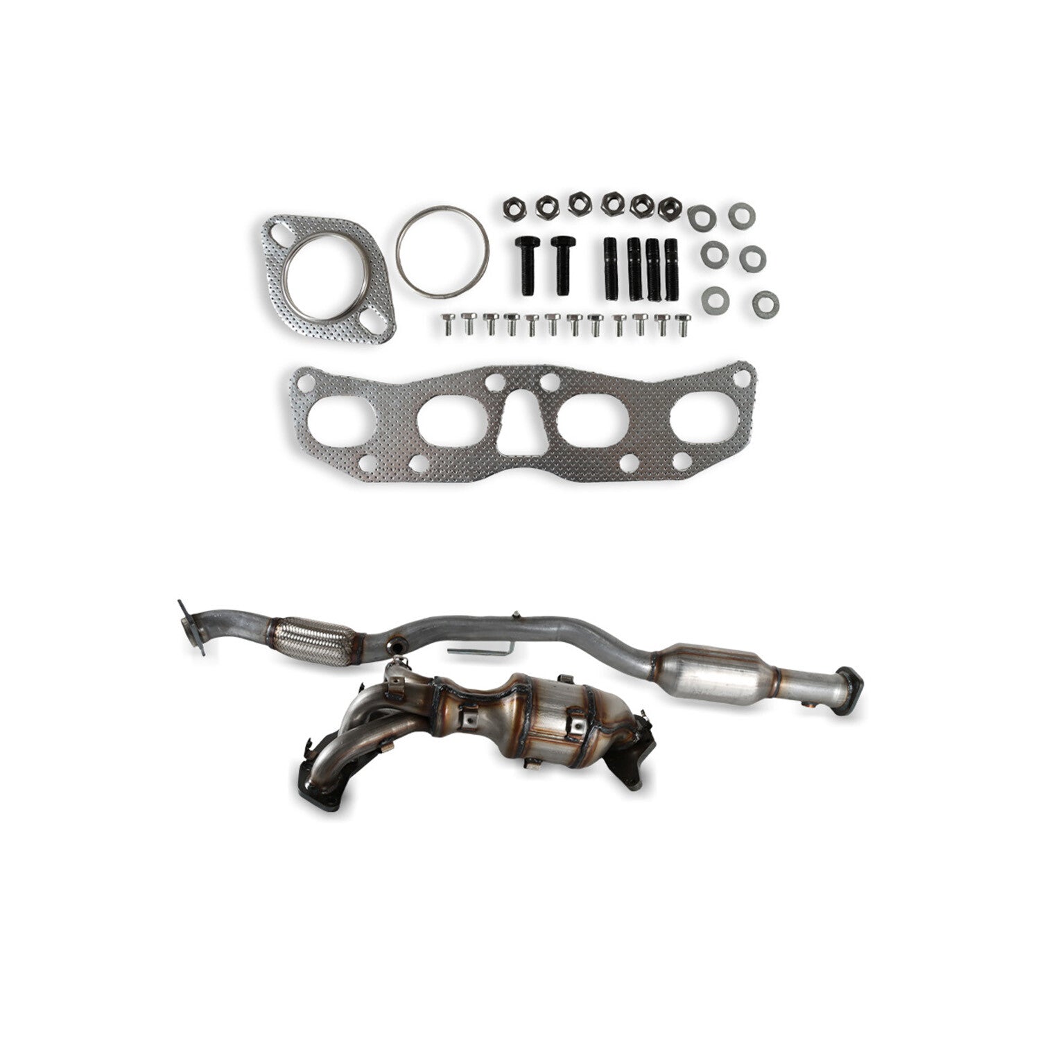 2pcs+Bolts Screw Seal 2.5L Catalytic Converter For 2007-2013 for Nissan Altima 54782