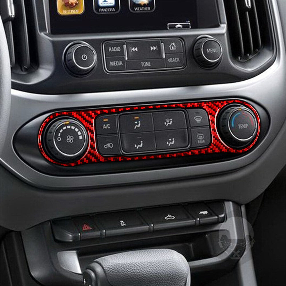 Red Carbon Air Conditioning Knob Trim for Chevrolet Colorado / for GMC for Canyon 2015-22