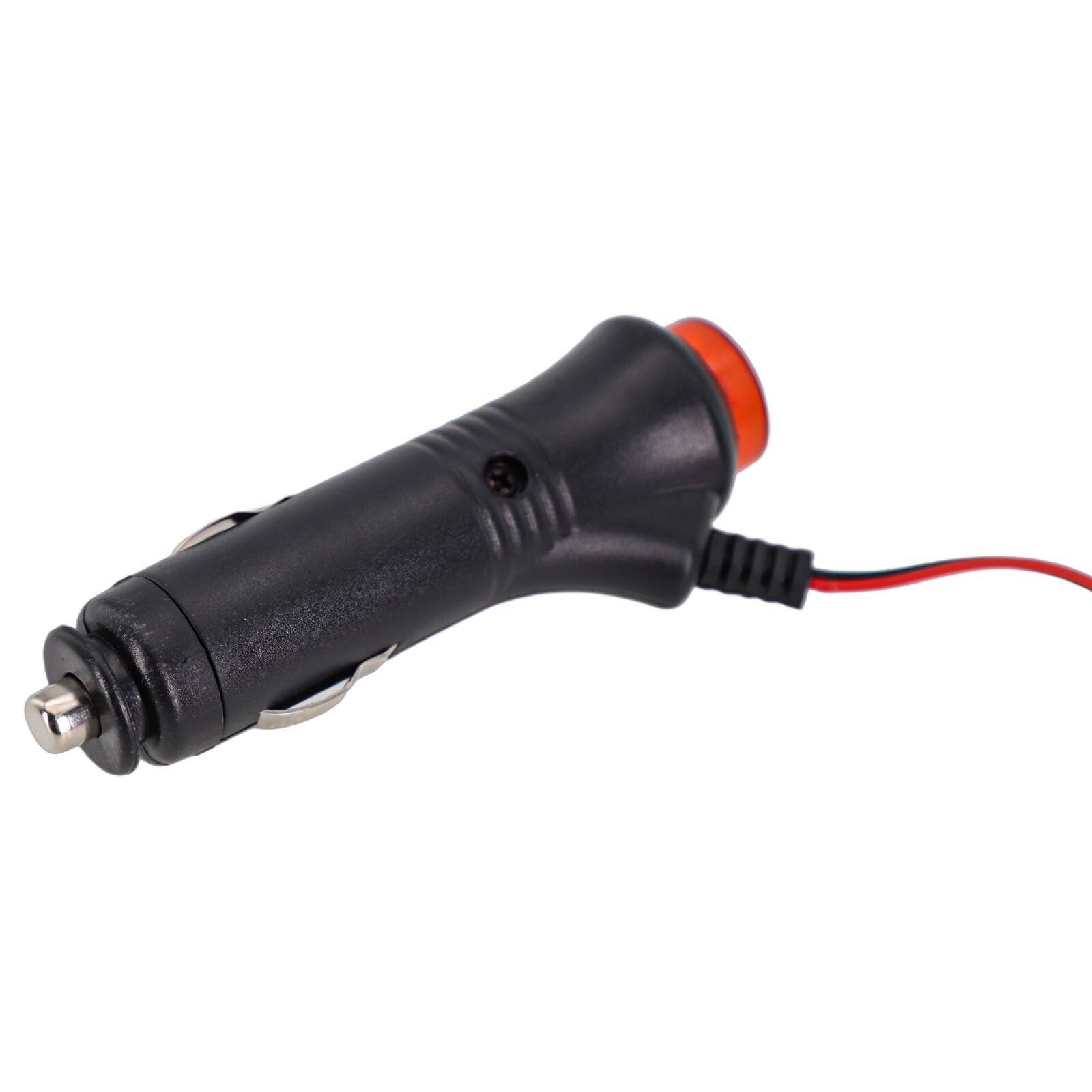 Reliable power cord with switch, ideal for in-vehicle installation.
