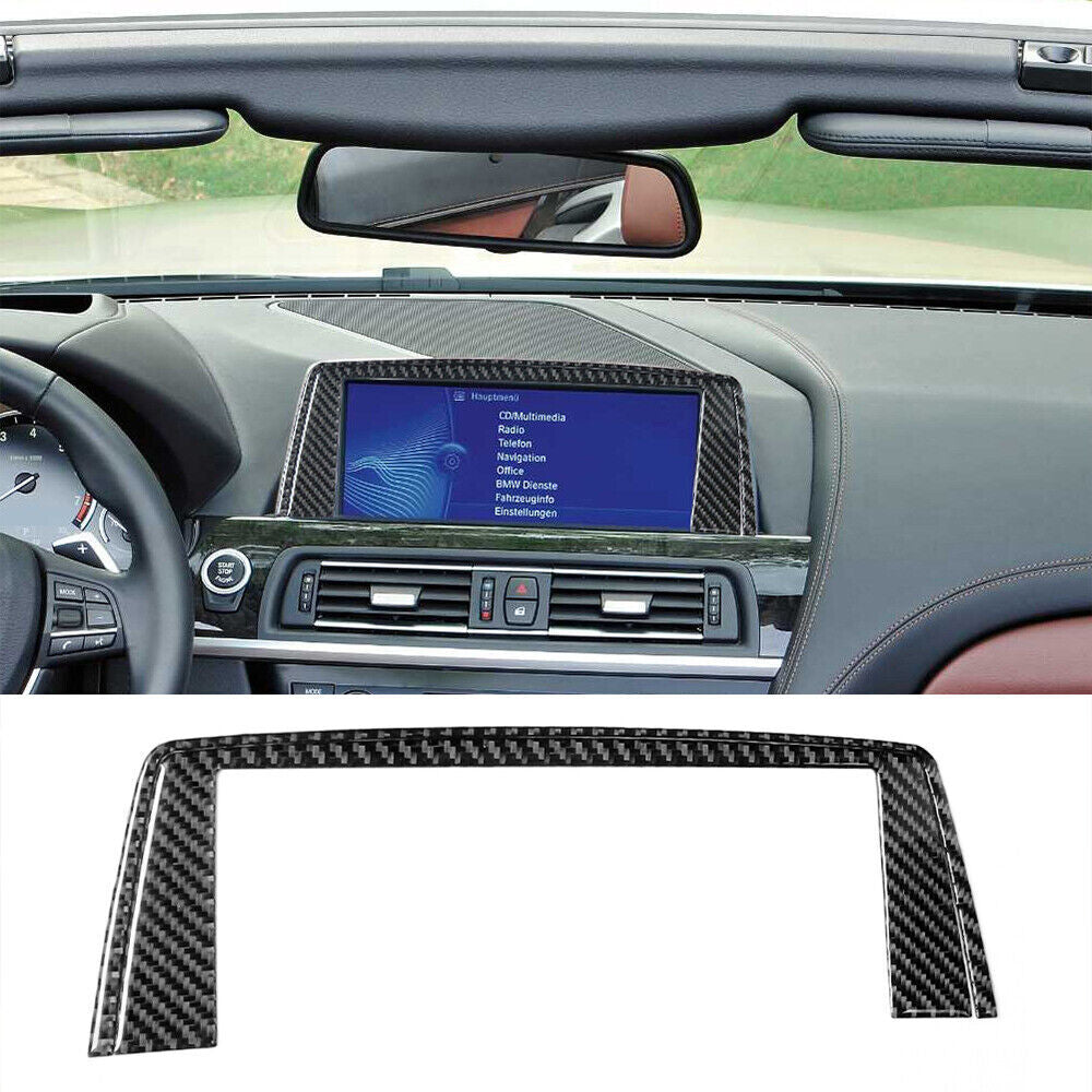 Carbon Fiber Center Console Display Frame Trim for BMW 6Series F12 F13 2011-2018