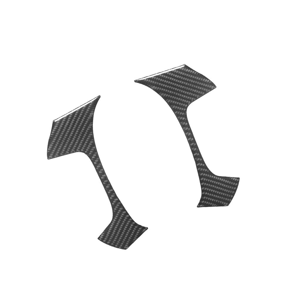 2Pcs Carbon Fiber Steering Wheel Cover Trim For Silverado/tahoe/ for sierra 2007-2014