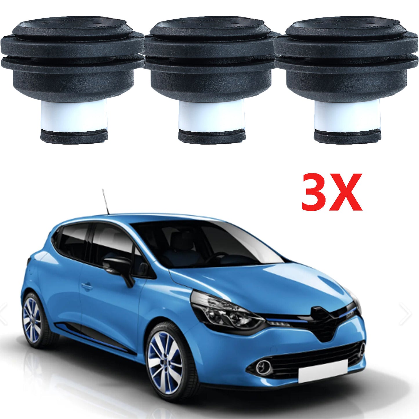 3X for Renault Clio Megane Scenic Laguna Engine Cover Rubber Grommet Mount Clips
