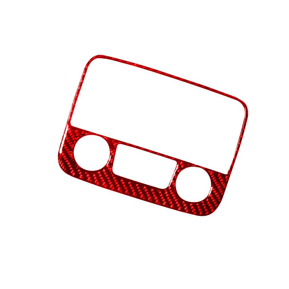 Red Carbon Fiber Center Radio Surround Frame Trim for Dodge for Ram 1500 2013-2015
