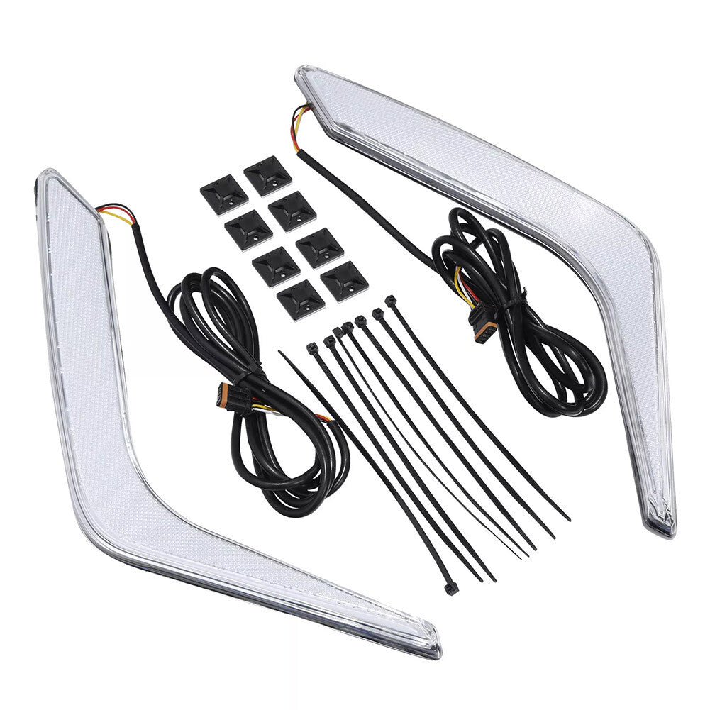 Pair Clear Rear Saddlebag Accents Lights for Honda Goldwing 1800 GL1800 2018-23