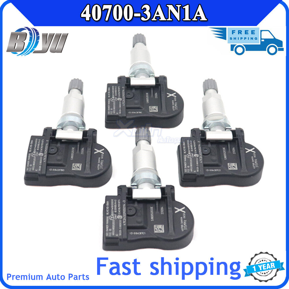 4pcsTPMS Tire Pressure Sensor 40700-3AN1A for Nissan Leaf Sentra Versa 315Mhz