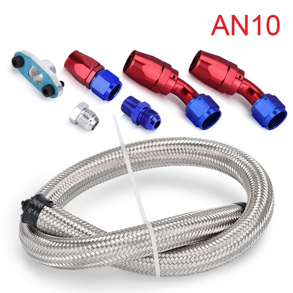 Turbo Oil Drain Return Line AN10 For T3 T4 T70 T66 Stainless Steel 10AN
