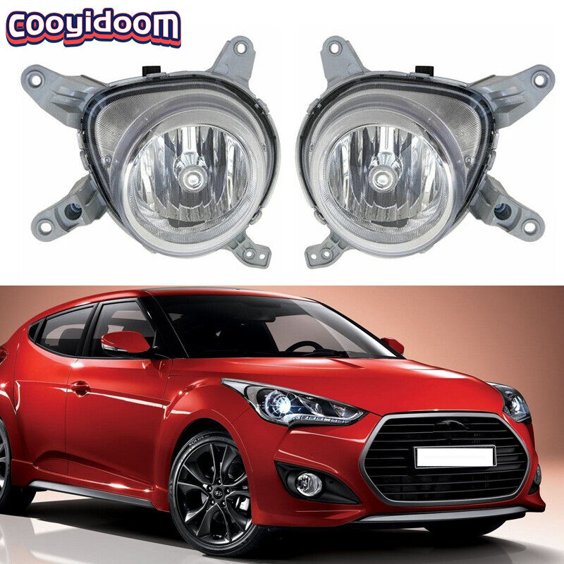 Pair for hyundai for Veloster 2011-2017 Car Front Fog Light Lamp Assembly
