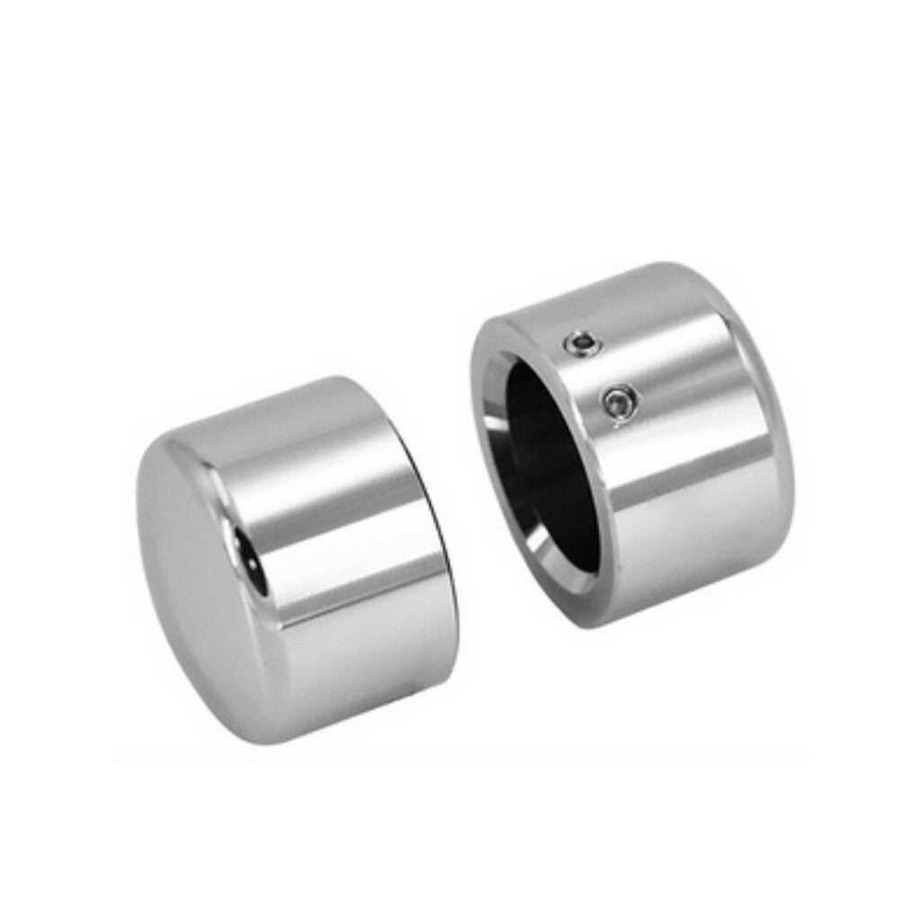 Chrome Front Axle Cap Nut Covers for Harley Road King Street Glide Softail Dyna