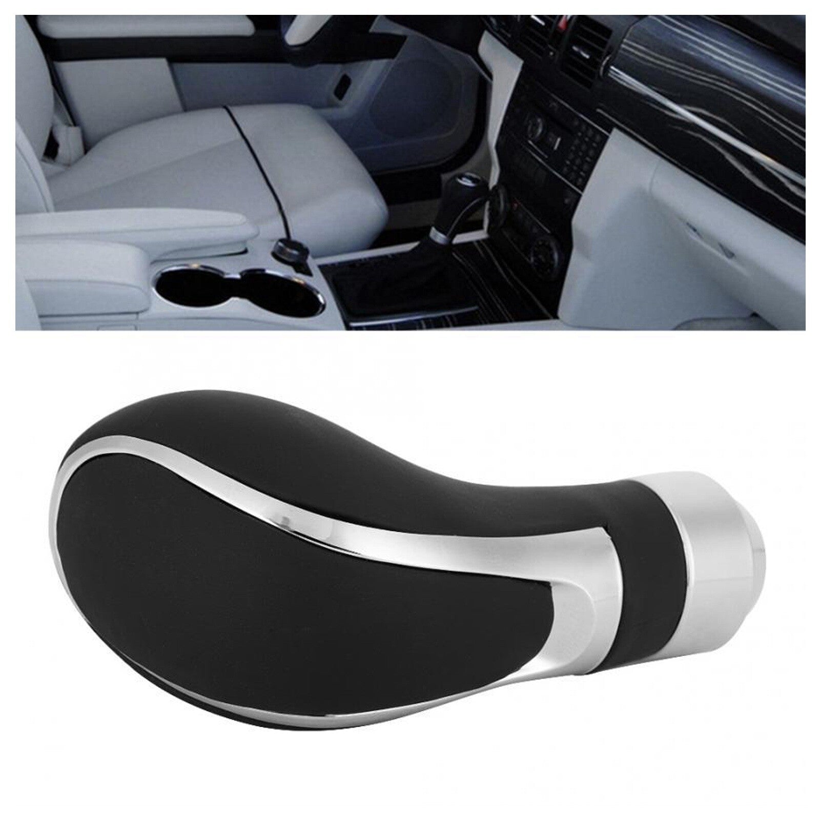 Car Gear Shift Knob Shifter Lever Head Leather Fit Manual Automatic Transmission
