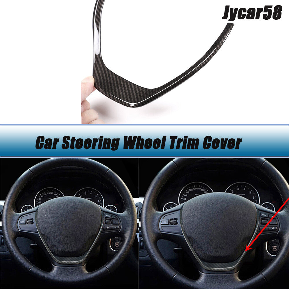 Carbon Middle Badge Trim Steering Wheel Cover for BMW 1 3 Series F20 F30 F34 3GT