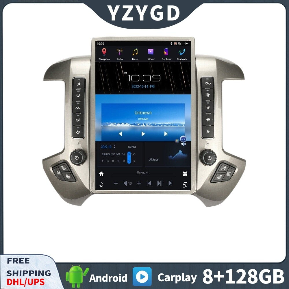 for Chevrolet Silverado for GMC for Sierra 14.4 Android Car Radio 2Din Screen 2013-2020
