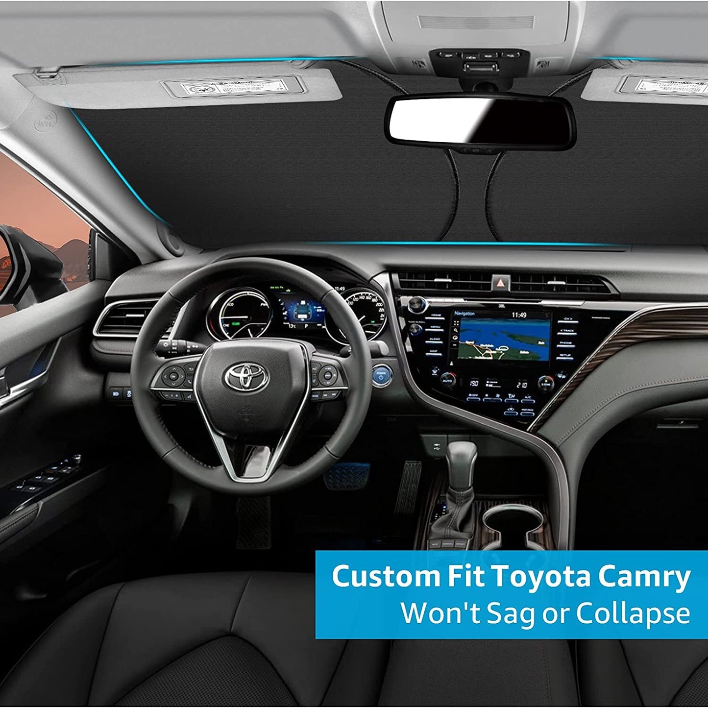 Fits 2018-2023 for Toyota for Camry Windshield Sun Shade UV Block Window Visor Cover