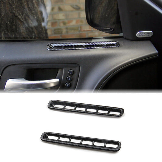 Carbon Fiber Indoor Front 2-Door A/C Outlet Vent Cover Trim for Dodge Charger