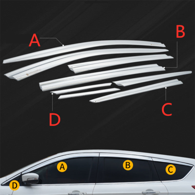 for Ford Escape 2013-2019 silver Side Window Vent Visor Sun Rain Deflector Guard