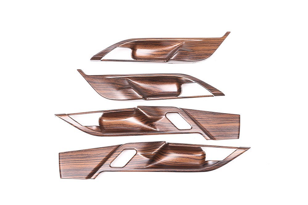 Pine Grain ABS Interior Door Handle Bowl Panel Cover for BMW X1 X2 F48 2016-2021