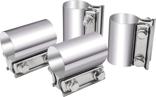 4-inch exhaust clip, 4-inch Butt connector with clip coupler, stainless steel 4-piece set