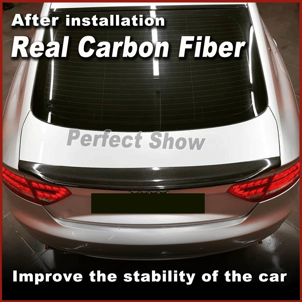 Fit for Audi A5 Coupe 2008-2016 REAL Carbon Rear Trunk Spoiler Boot Wing Lip
