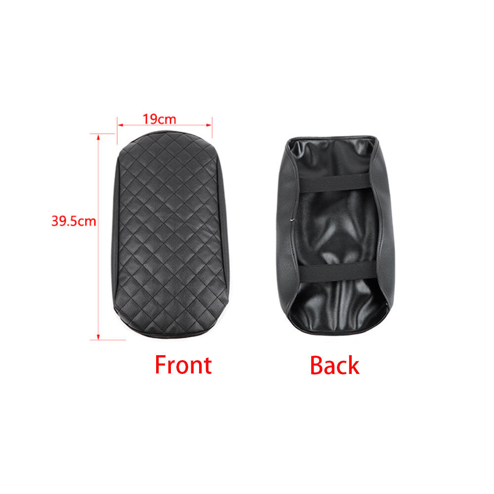 Black Center Console Armrest Cushion Pad Leather Cover For Toyot@ 4Runner 2017+
