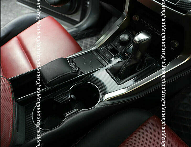 for Lexus NX200t 300h 2015-2021 Carbon Fiber ABS Gear Shift Panel Cover Trim 4x