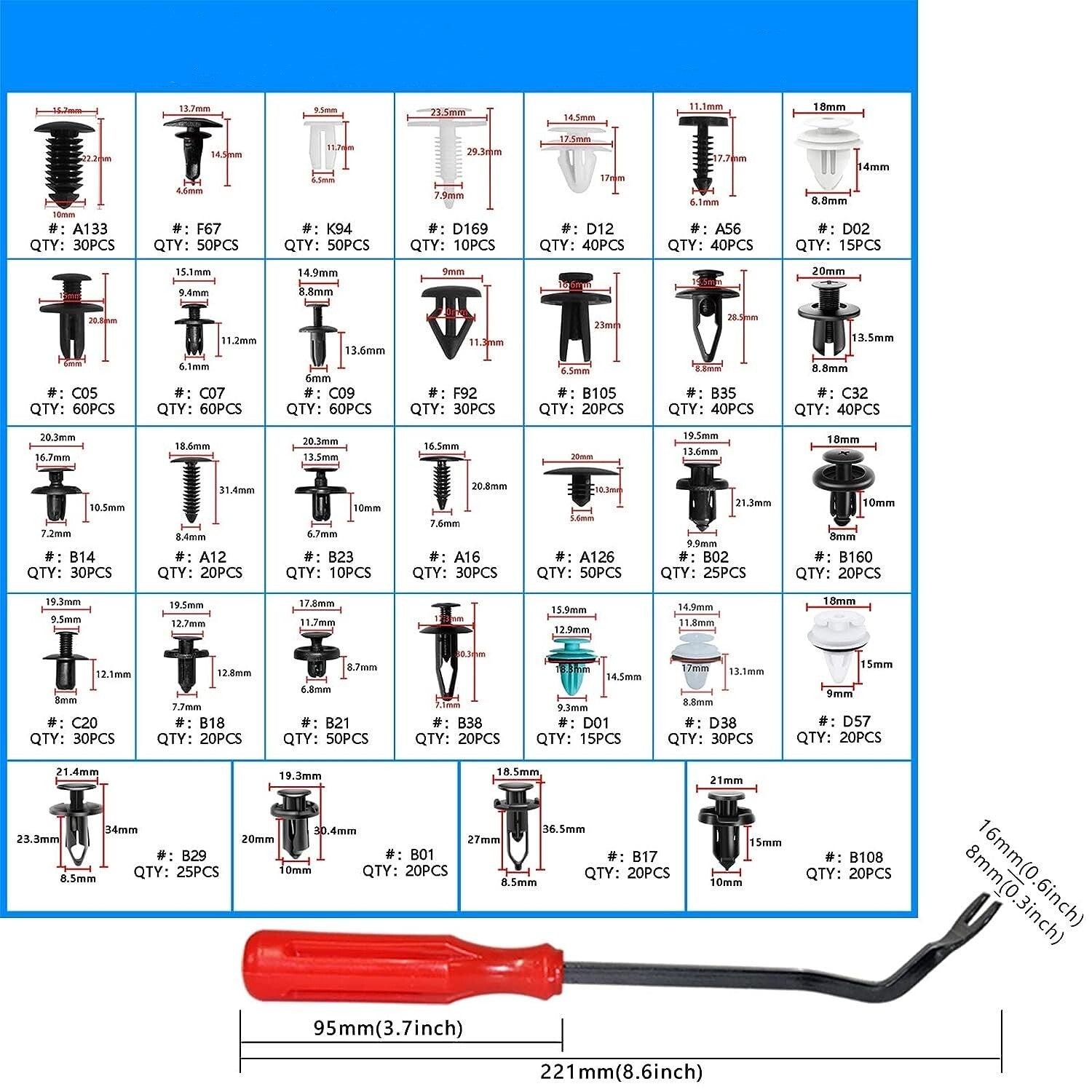 Automotive fasteners, automatic fasteners, body molding and trim push pin rivets, bumper clips