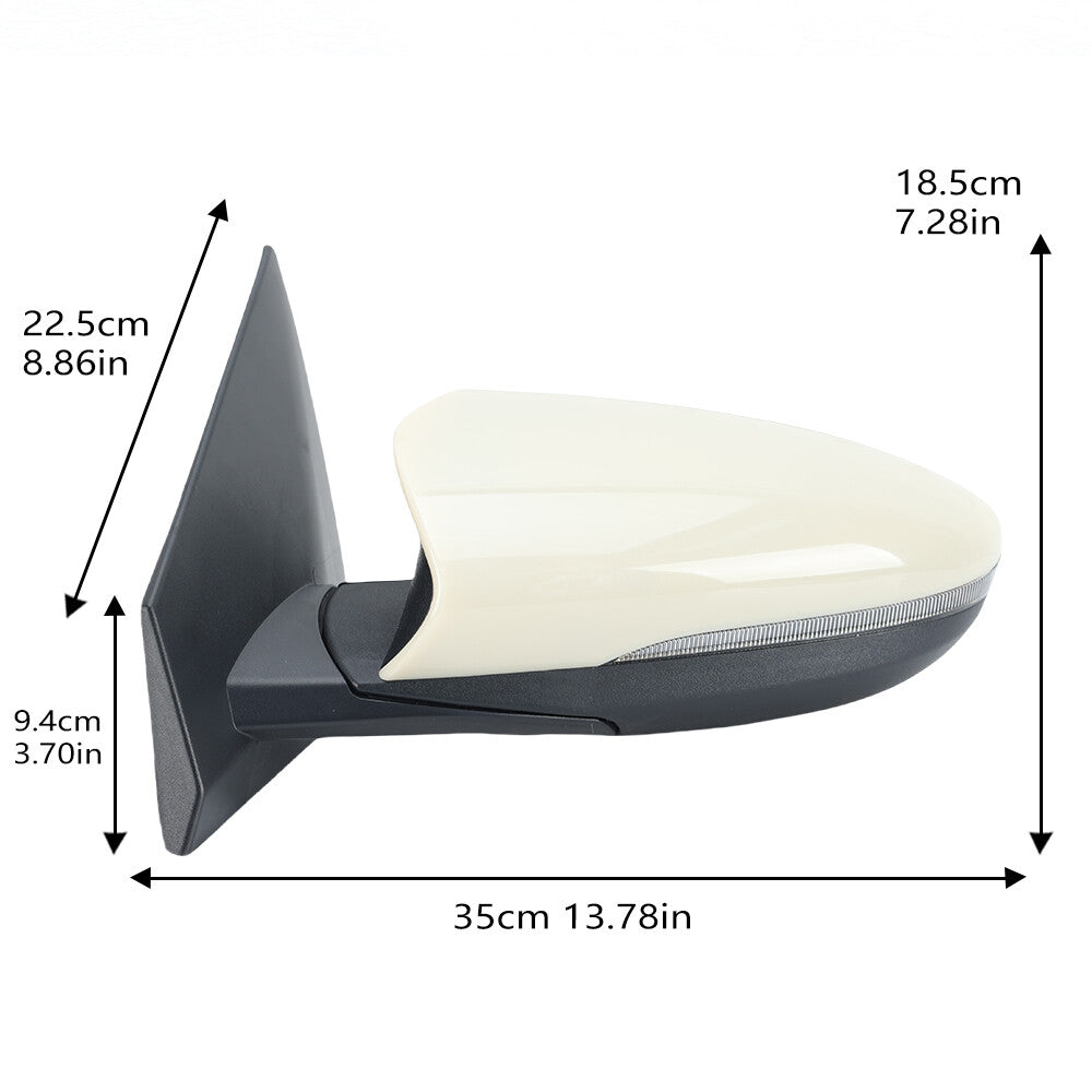 for Hyundai I20 MK3 BC BI 2020-2024 Wing Mirror Rear View Mirror Left White 5 Wire