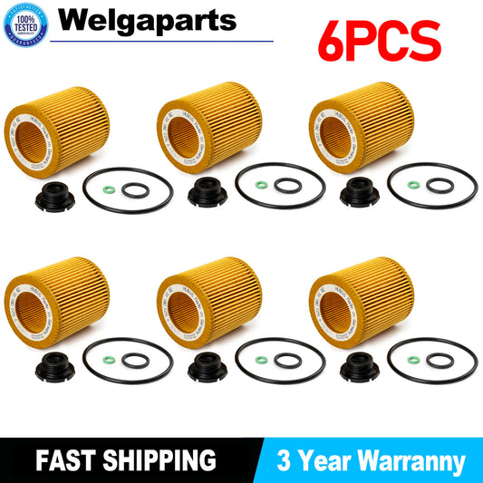 6PCS 11427566327 Oil Filter Housing Gasket Cooler Seal for BMW Z4 X3 X5 X6 328I