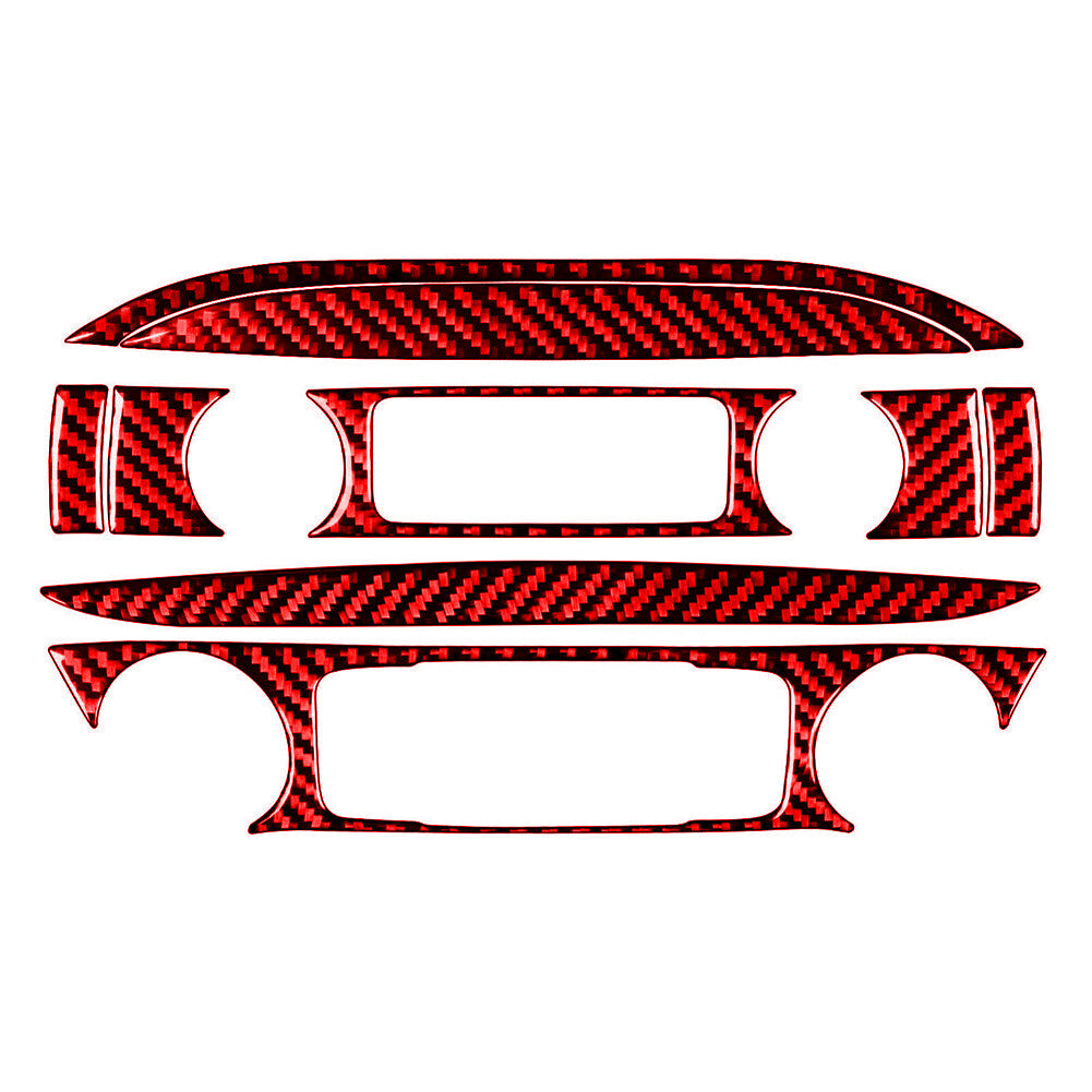 Red Carbon Fiber Below Center Console Trim For Silverado for GMC for SIERRA 2014-2018 -B