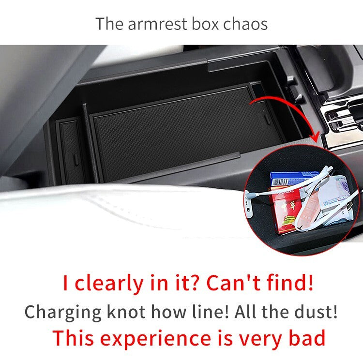 for Toyota Prius 2023 2024 Armrest Storage Box Car Tray Organizer Tidying ABS