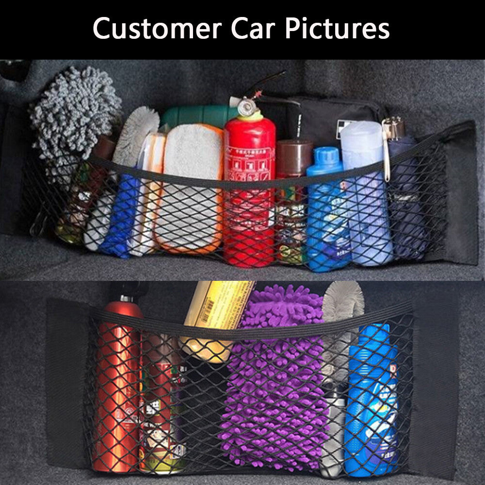 Universal Rear Trunk for Seat Elastic String Net Mesh Storage Bag Pocket Cage 8025