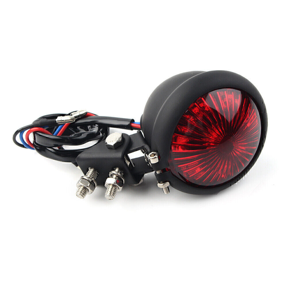 Red LED Rear Tail Light Brake Taillight Stop Lamp Fit for Harley Bobber Cafe Bike