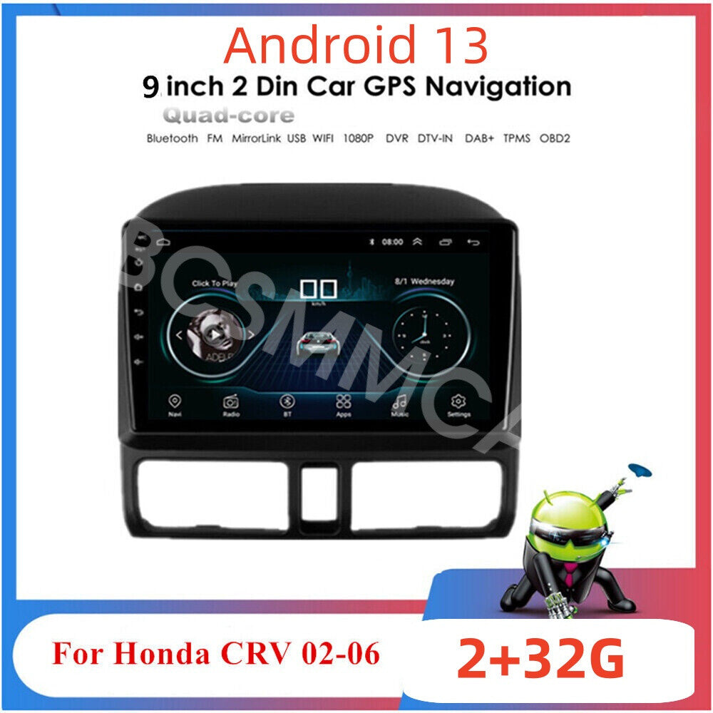 Fit for Honda CRV 2002-2006 Android 13 9 Car Stereo Radio GPS WIFI FM Player