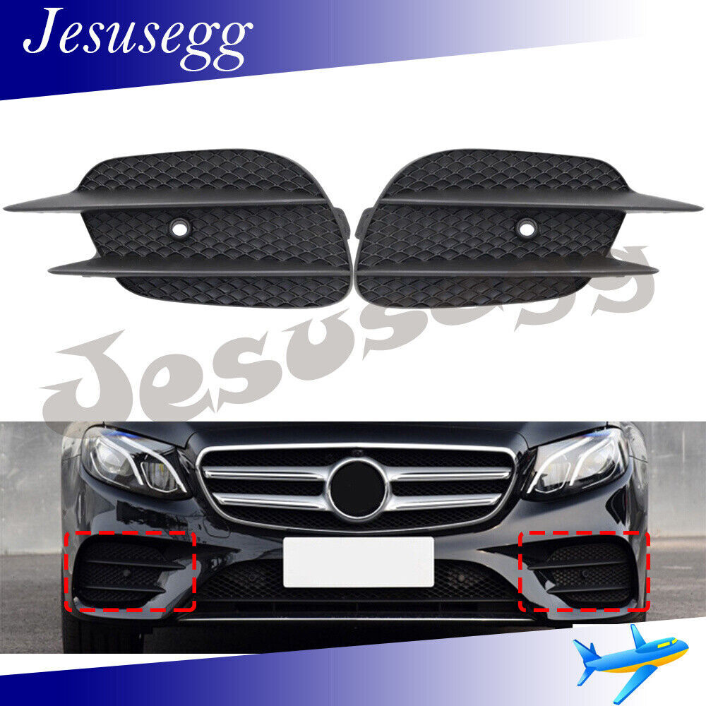 2pcs LH LH Bumper Grille Fog Light Cover Trim For W213 E200 E260 E300 E350