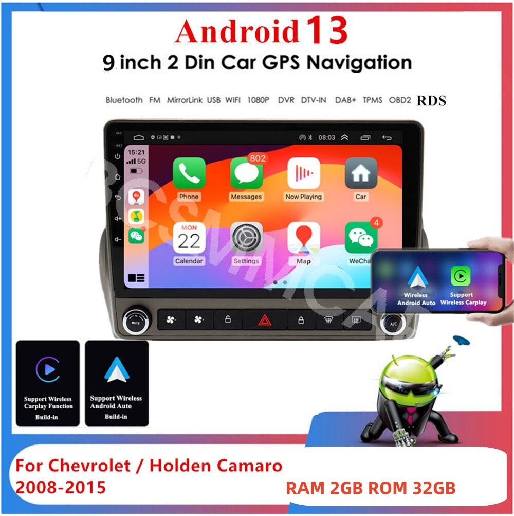 Fit for Chevrolet Camaro 2008-2015 Car Stereo Radio GPS Navi Bluetooth Wifi
