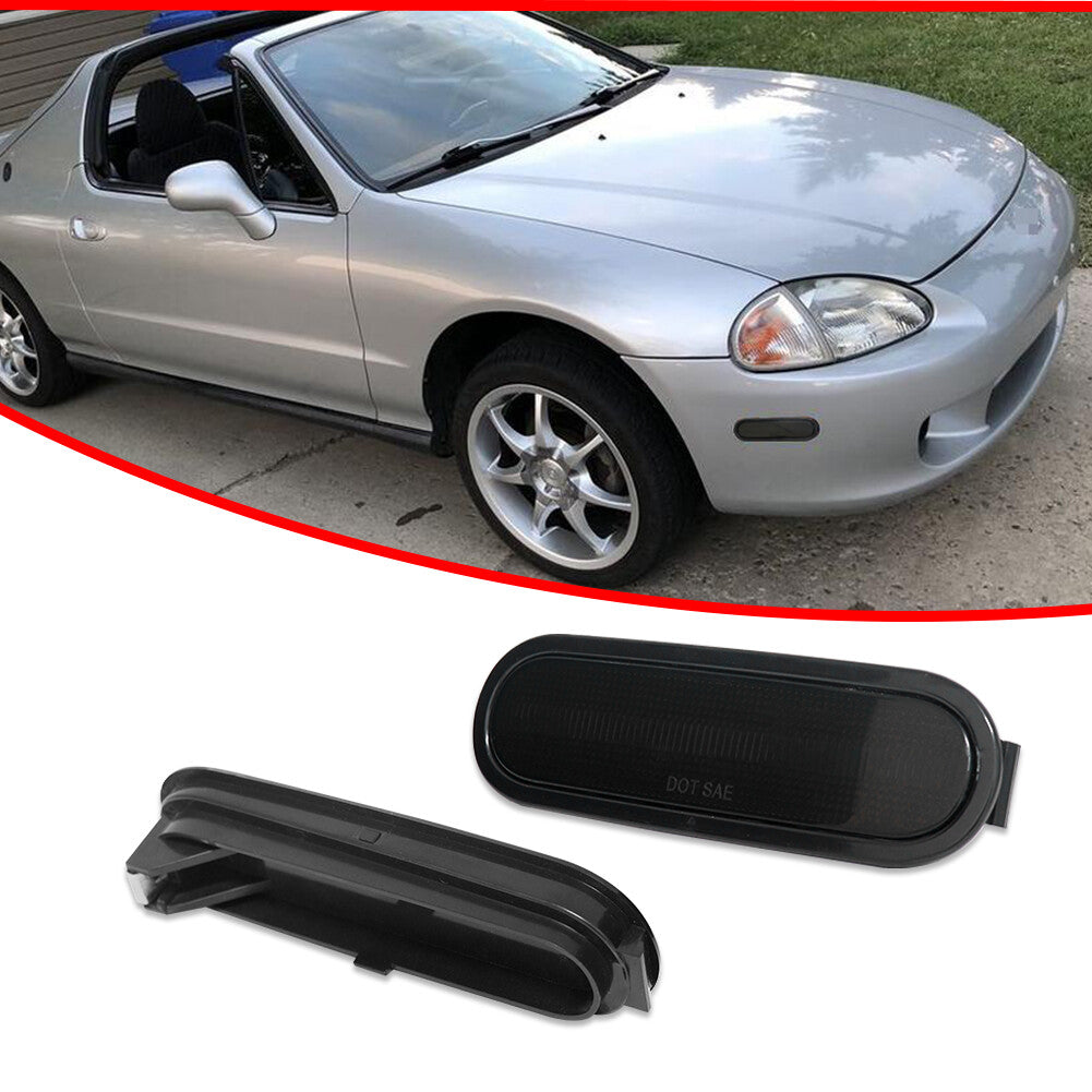 Smoked front side marker signal light housing kit for 93-97 for Honda Del Sol DelSol