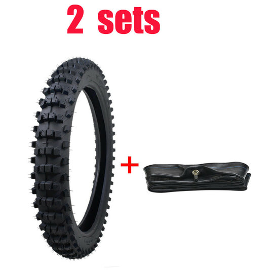 2pcs 70/100-17 inch Tyre + Tube Motocross Trail Dirt Bike for Honda CT110 CT90