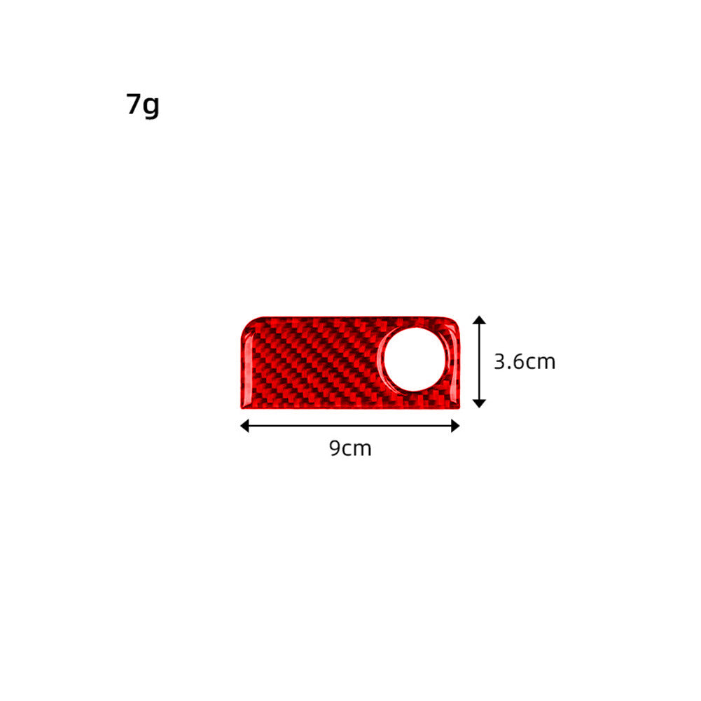 Red Carbon Fiber Storage Box Button Cover Trim for Mercedes Benz M-class 2006-11
