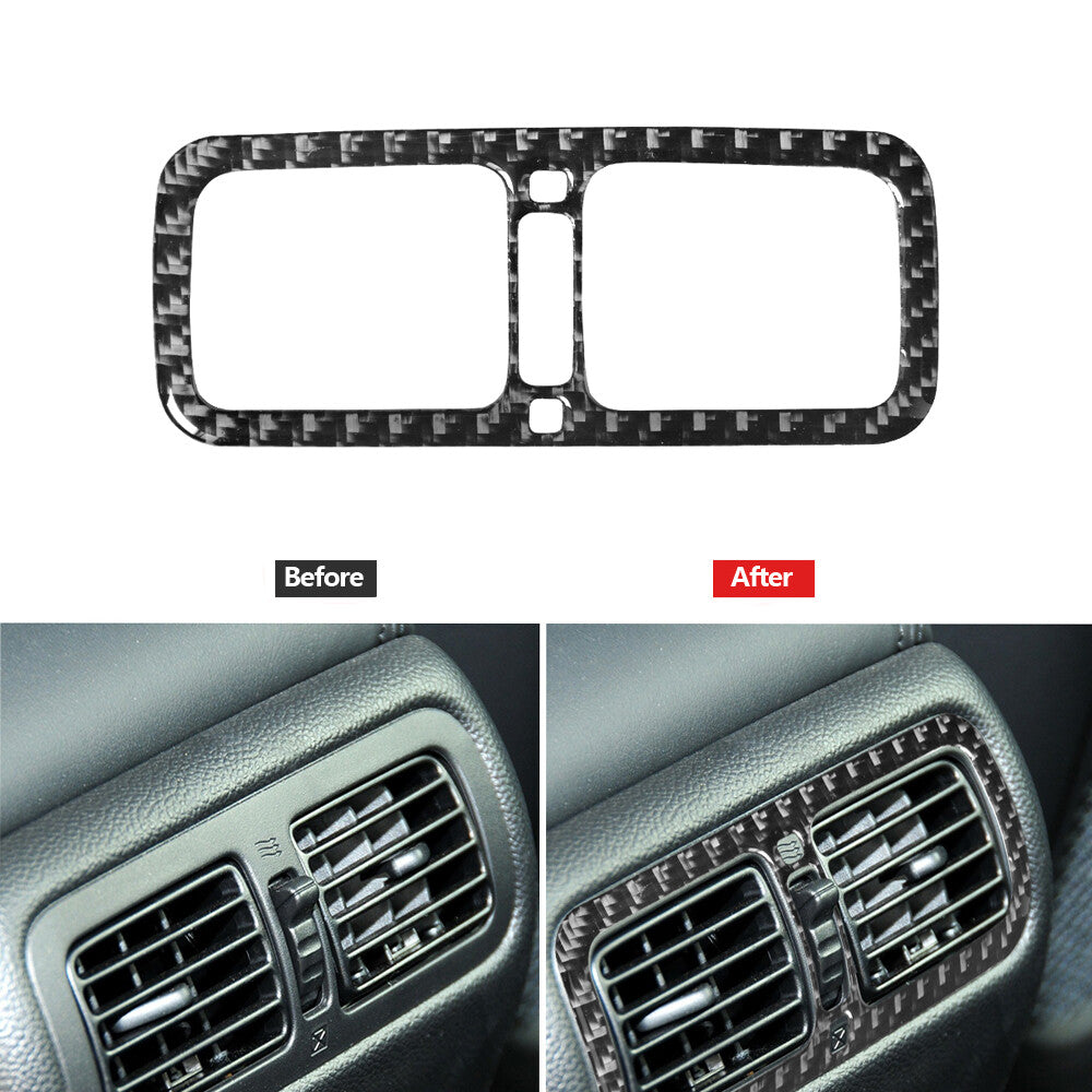 Carbon fiber rear ventilation socket cover trim for Infiniti G37 2010 - 2013