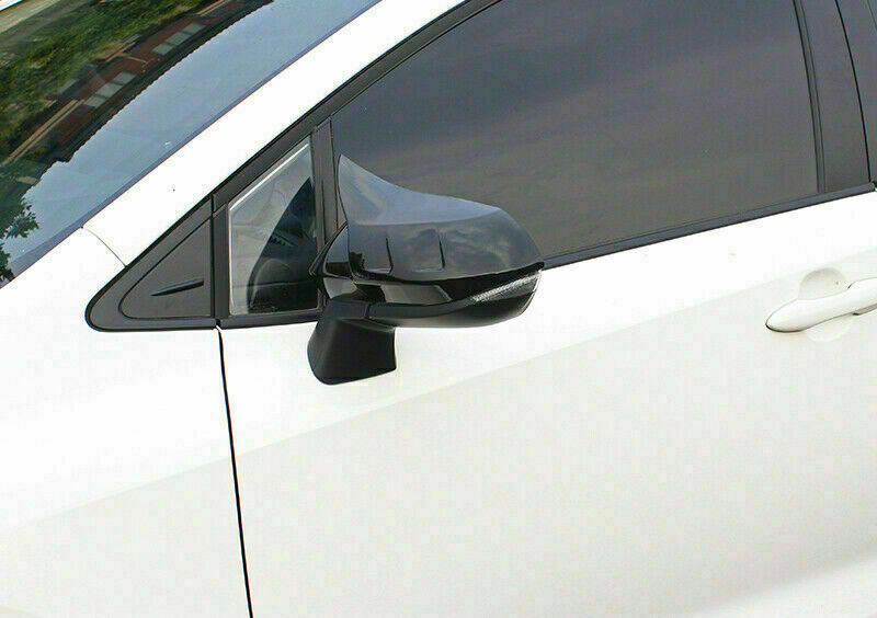 2X for Toyota for Corolla Hatchback 2019-2022 Black Horn Rearview Side Mirror Cover