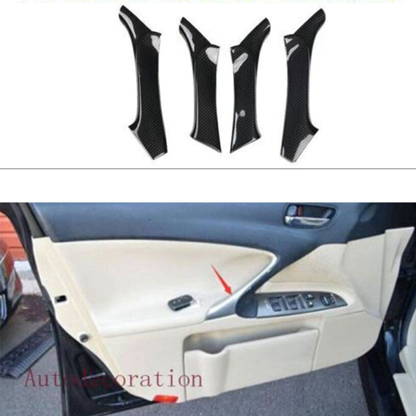 Carbon Fiber Inner Door Armrest Panel Cover Fit for Lexus IS F/250/350 2006-2013