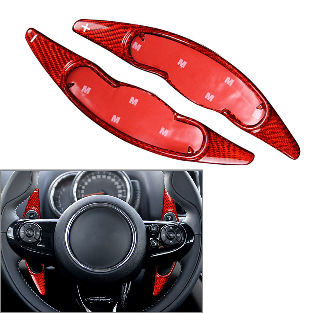 Lenkradschaltwippe f¨¹r for BMW for Mini Cooper F54 F55 F56 F57 Kohlefaser Rot