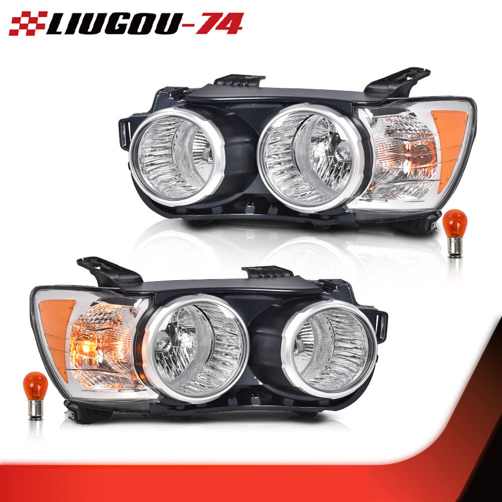 Suitable for 12-16cm for Chevrolet Sonic Headlights Chrome 2-piece set.