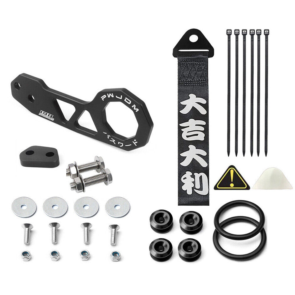 Universal JDM Aluminum Racing Car Rear Tow Hook Trailer Ring Fit for Honda for Civic